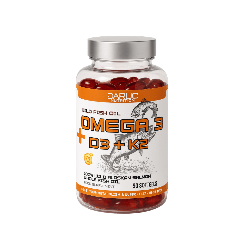 60 Daruc Omega 3 + D3 + K2 | Heart, Brain & Bone Support - Image 1