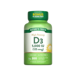 Nature’s Truth Vitamin D3 5000 IU (125mcg) – 300 Softgels