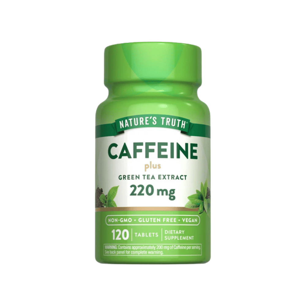 55 Nature’s Truth Caffeine + Green Tea Extract 220mg – 120 Tablets - Image 1