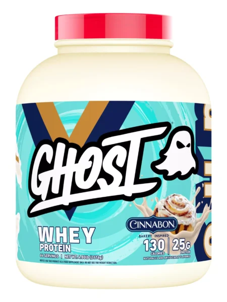 GHOST Whey Protein 5LB 64 servings premium whey blend tub for muscle recovery and daily protein intake
