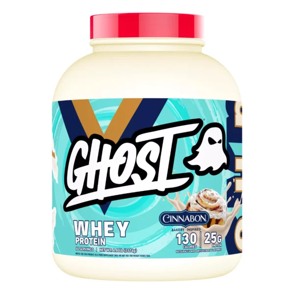 GHOST Whey Protein 5LB 64 servings premium whey blend tub for muscle recovery and daily protein intake