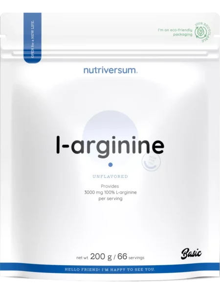 NUTRIVERSUM BASIC L-ARGININE 200G Unflavored pure arginine powder in UAE Dubai