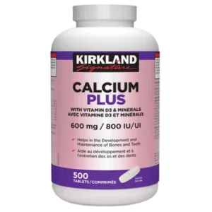 Kirkland Calcium 600mg + Vitamin D3 800 IU & Minerals (500 Tablets)
