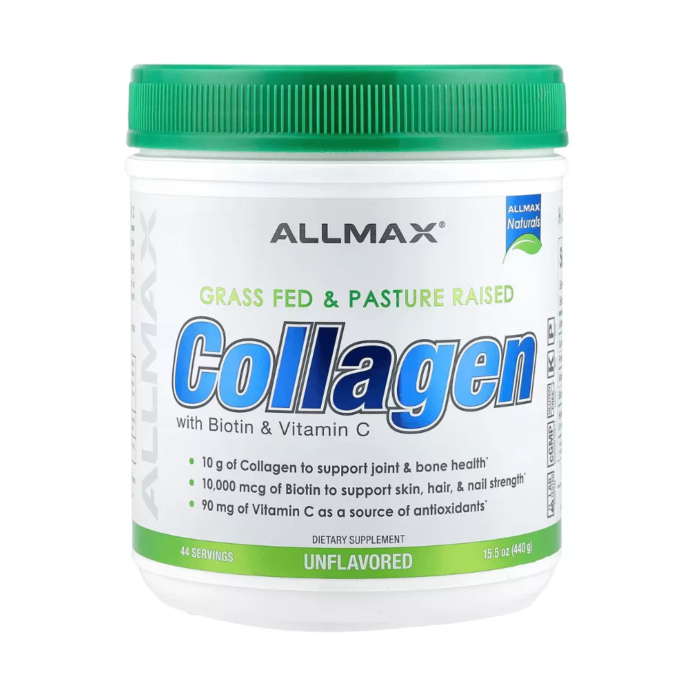 untitled-design-698a57b94b90d.webp ALLMAX Collagen + Biotin + Vitamin C 440g (44 Servings) | Types I, II & III - Image 1
